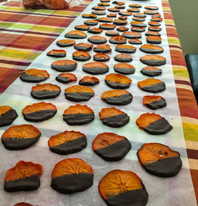 Dark Chocolate Dipped Dried Persimmons